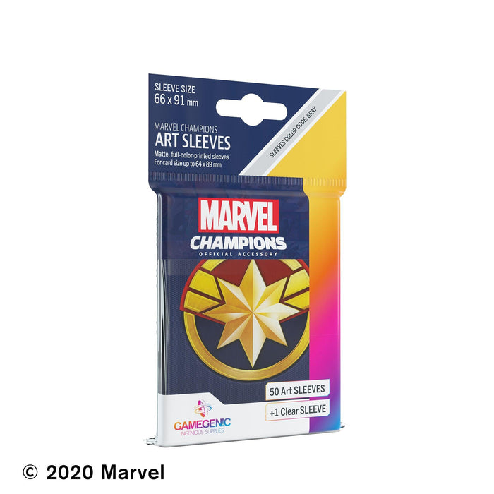 Marvel Champions Art Sleeves: Captain Marvel - Boardlandia