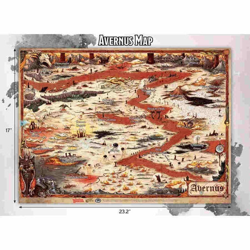 Dungeons and Dragons: Baldur's Gate - Descent into Avernus - Avernus Vinyl Map (23 x 15) - Boardlandia