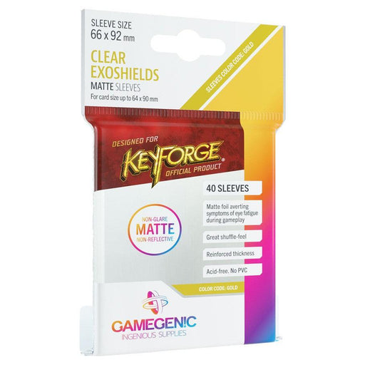 MATTE KeyForge Exoshields Clear Card Sleeves - Boardlandia