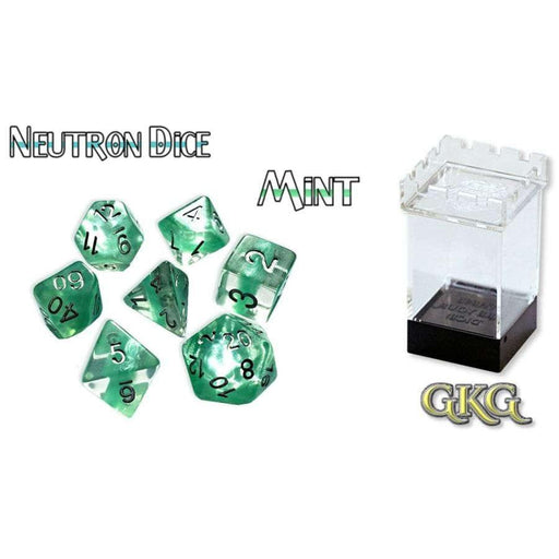 Neutron Dice: Mint - 7 Dice Polyhedral Set - Boardlandia