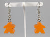 Meeple Earrings: Hanging - Orange - Boardlandia