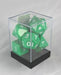 Jumbo Polyhedral 7 Piece Dice Set Opaque Green/White - Boardlandia