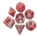 Dice Set - 7 Count 16Mm Red-White With Black - Boardlandia