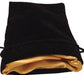 4"X6" BLACK VELVET DICE BAG WITH GOLD SATIN LINING - Boardlandia