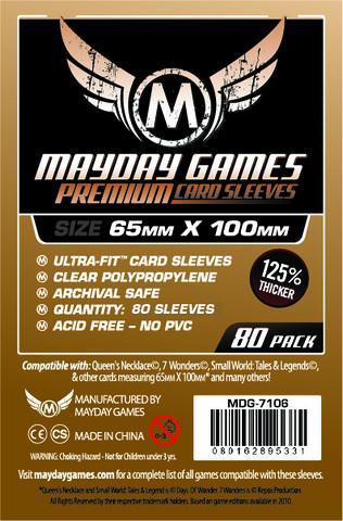 "7 Wonders" Card Sleeves - Copper Magnum Ultra-Fit Premium (65X100Mm) - 80 Sleeves (7106) - Boardlandia