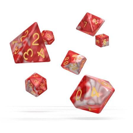 Oakie Doakie Dice: Polyhedral RPG Set Gemidice - Red Sky (7ct) - Boardlandia