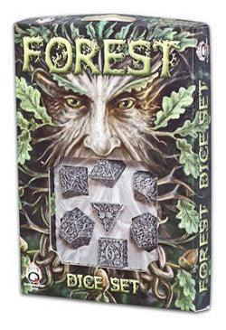 Forest 3D Dice Set (7) Green & Black - Boardlandia