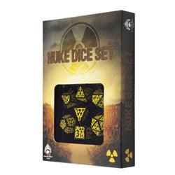 Nuke: Revised Dice Set (7) - Black And Glow In The Dark - Boardlandia