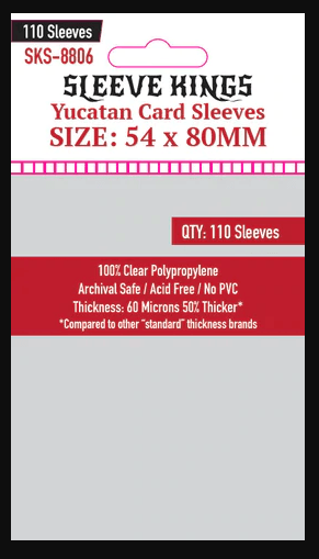 Sleeve Kings Yucatan Card Sleeves (54x80mm) -110 Pack - Boardlandia