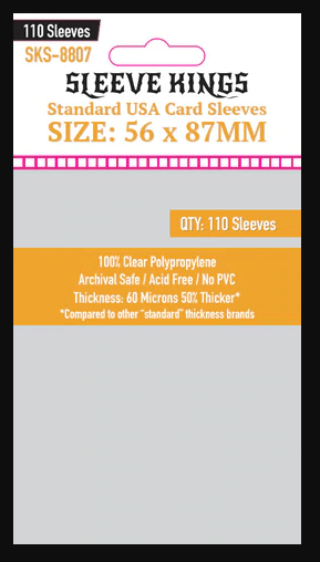 Sleeve Kings Standard USA Card Sleeves (56x87mm) - 110 Pack - Boardlandia