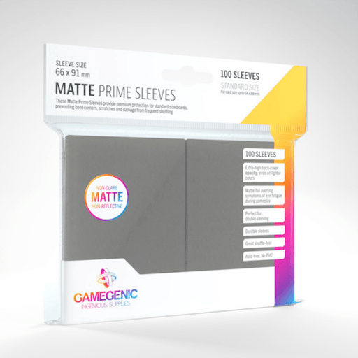 Matte Prime Card Sleeves: Dark Gray - Boardlandia