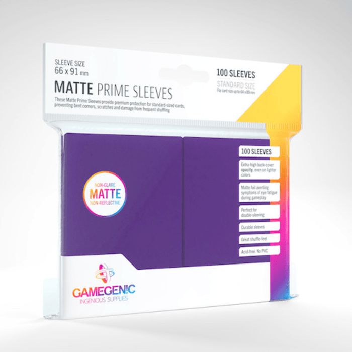 Matte Prime Card Sleeves: Purple - Boardlandia