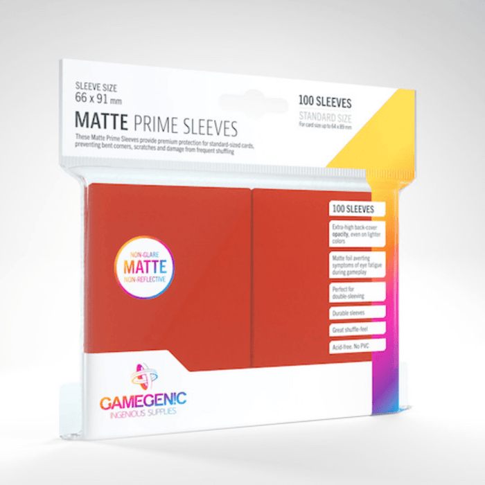 Matte Prime Card Sleeves: Red - Boardlandia