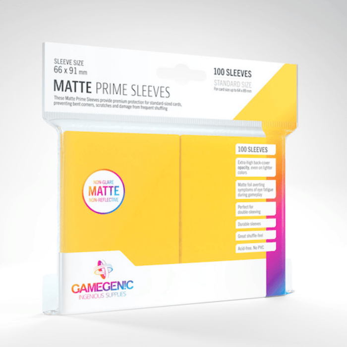 Matte Prime Card Sleeves: Yellow - Boardlandia
