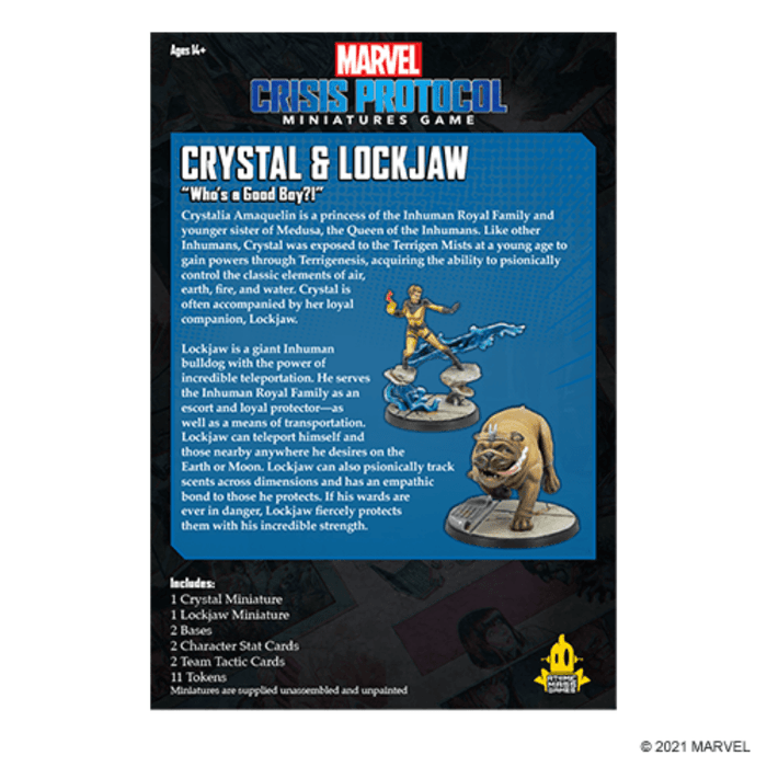 Marvel Crisis Protocol - Crystal and Lockjaw - Boardlandia