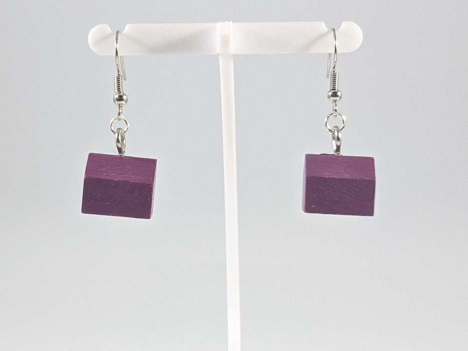 Catan Earrings: Purple Settlement Pieces - Boardlandia