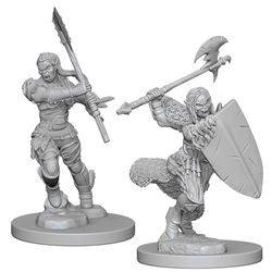 Pathfinder: Deep Cuts Unpainted Miniatures - Half-Orc Female Barbarian - Boardlandia