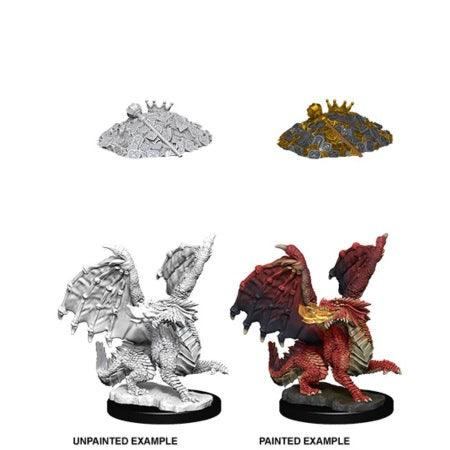 Dungeons & Dragons: Nolzur's Marvelous Unpainted Miniatures - Red Dragon Wyrmling - Boardlandia