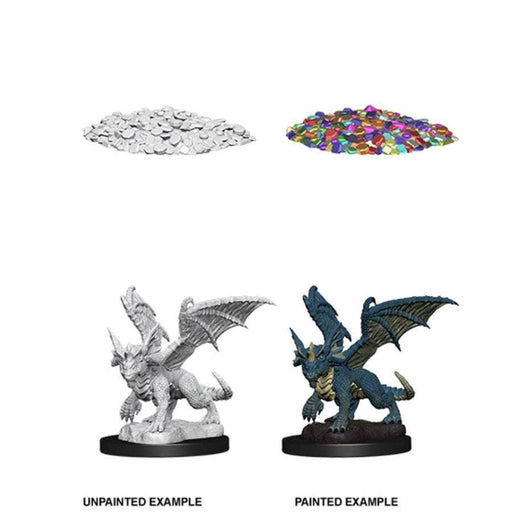 Dungeons & Dragons: Nolzur's Marvelous Unpainted Miniatures - Blue Dragon Wyrmling - Boardlandia