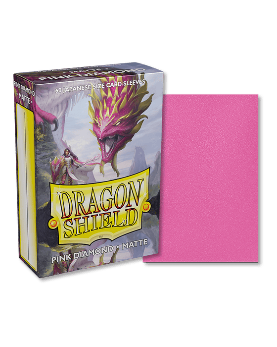 Dragon Shield Sleeves: Japanese Matte Pink Diamond (Box Of 60) - Boardlandia