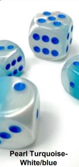 7CT Polyhedral Set - Gemini Pearl Turquoise-White/Blue Luminary - Boardlandia