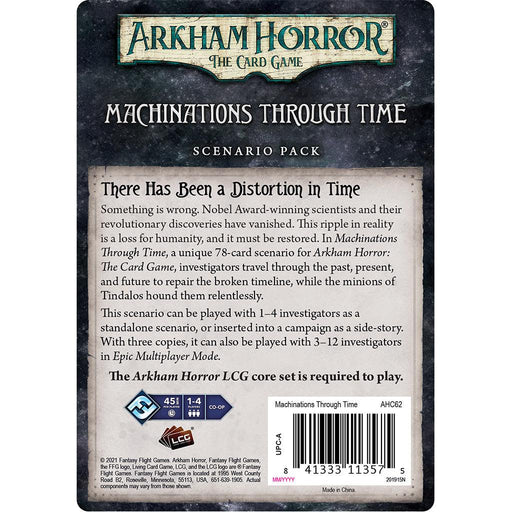 Arkham Horror LCG - Machinations Through Time Scenario Pack - Boardlandia