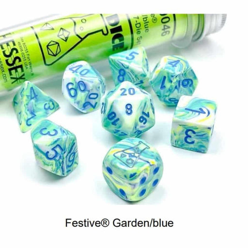 7ct Lab Dice (Series 5) -Festive Garden/Blue - Boardlandia