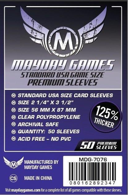 Standard USA Card Sleeves (56X87Mm) - 50 Premium Sleeves (7076) - Boardlandia