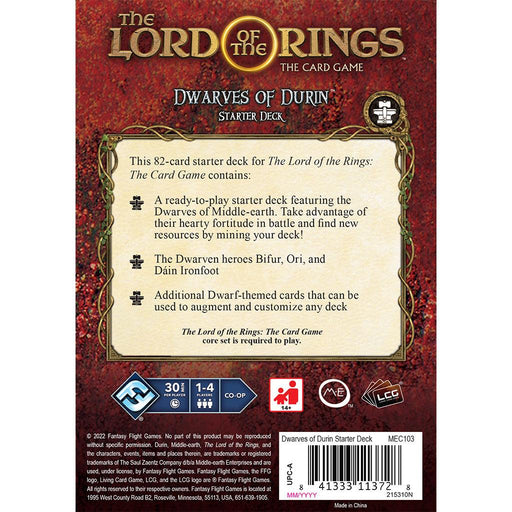 Lord Of The Rings LCG - Dwarves of Durin Starter Deck - Boardlandia