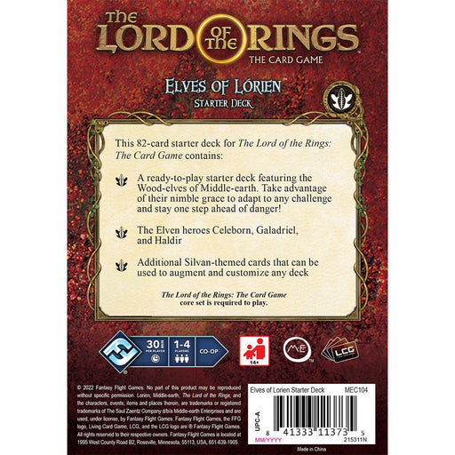 Lord Of The Rings LCG - Elves of Lorien Starter Deck - Boardlandia