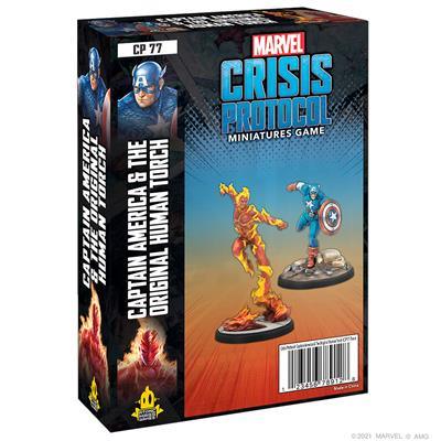 Marvel Crisis Protocol - Captain America and the Original Human Torch - Boardlandia