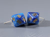 Mini Dice Earrings: D10 (10's) Posts - Blue - Boardlandia