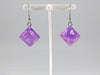 Dice Earrings: D10 (1's) - Purple Gradient - Boardlandia