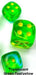 12MM 36CT D6 Block -Gemini Translucent Green-Teal/Yellow - Boardlandia