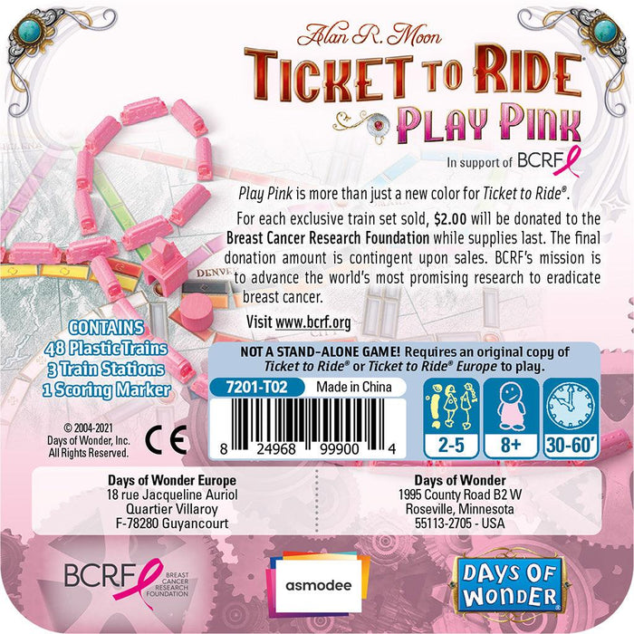 Ticket To Ride - Play Pink - Boardlandia