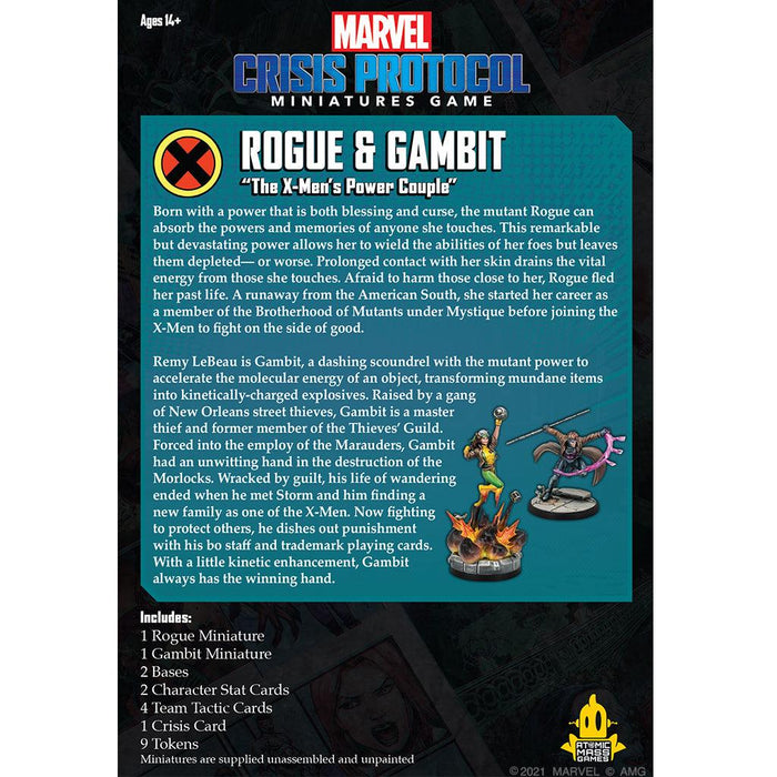 Marvel Crisis Protocol - Gambit & Rogue - Boardlandia
