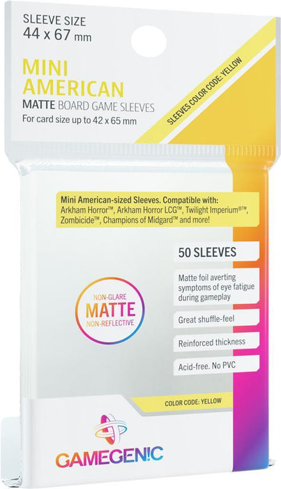 MATTE Sleeves: Mini American (44 x 67 mm) - Boardlandia