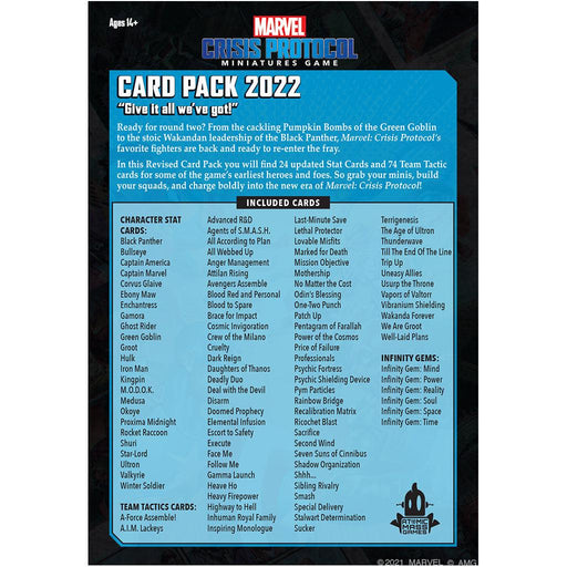 Marvel Crisis Protocol -  Card Pack 2022 - Boardlandia