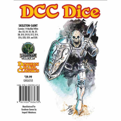 Dungeon Crawl Classics - DCC Dice - Skeleton Saint (14ct) - Boardlandia