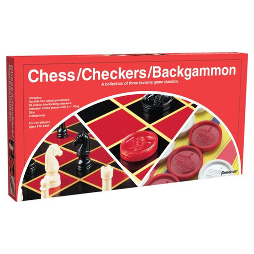 Checkers/Chess/Backgammon-Folding Board - Boardlandia
