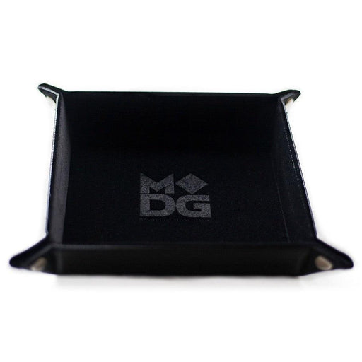 Folding Dice Tray: Velvet 10x10 Black - Boardlandia