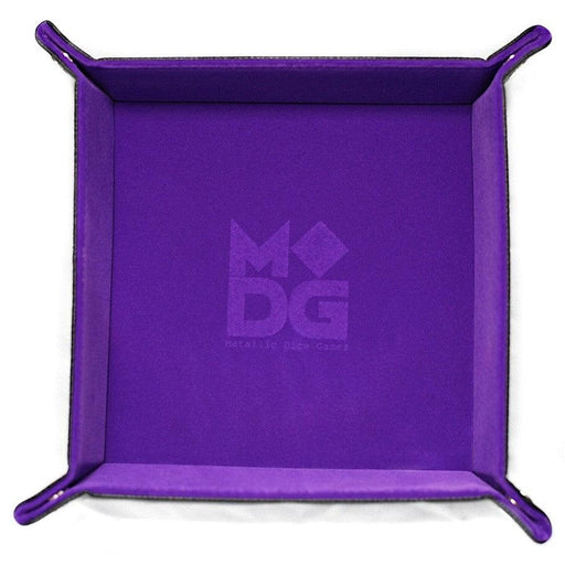 Folding Dice Tray: Velvet 10x10 Purple - Boardlandia