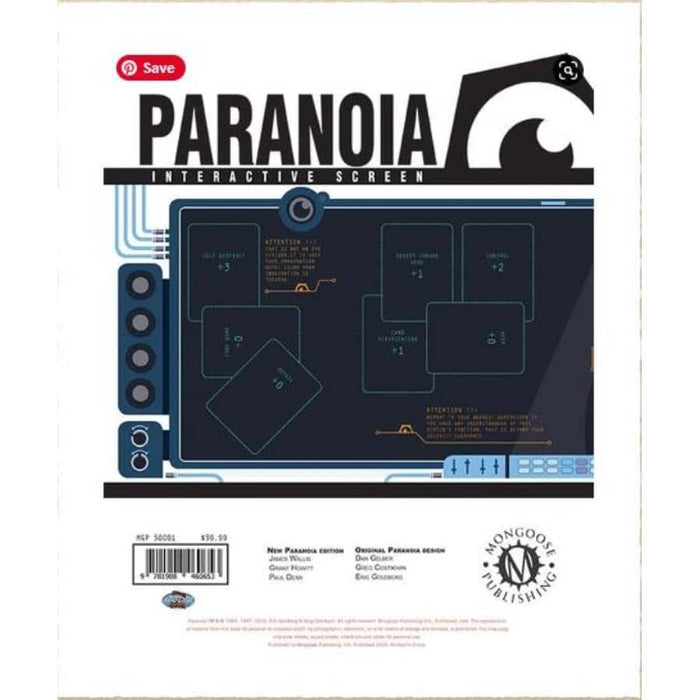Paranoia RPG -  Interactive Screen - Boardlandia
