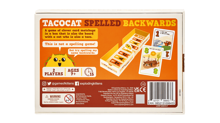 Tacocat Spelled Backwards - Boardlandia