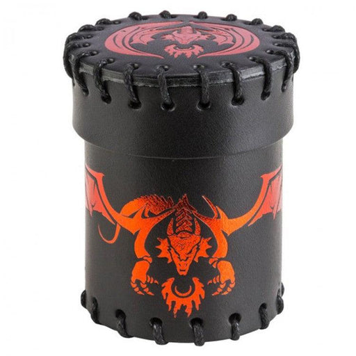 Flying Dragon Leather Dice Cup - Black and Red - Boardlandia