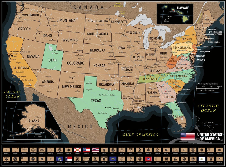 Scratch OFF - Travel USA Map - Boardlandia