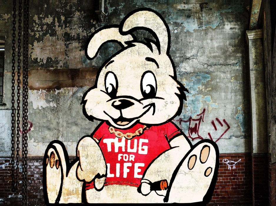 Urban Art Graffiti - Thug for Life Bunny - Boardlandia