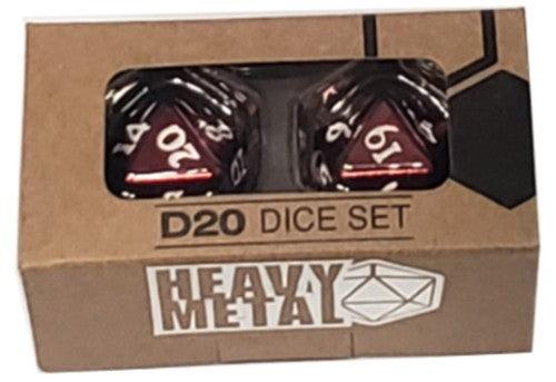 Heavy Metal Dice: D20 Red - Boardlandia