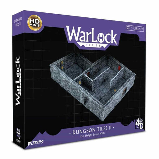 Warlock Tiles: Dungeon Tiles 2 - Full Height Stone Walls - Boardlandia