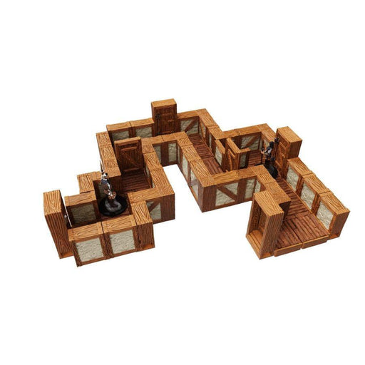 Warlock Tiles - Town and Village Tiles Expansion - One Inch Town and Village Straight Walls - Boardlandia